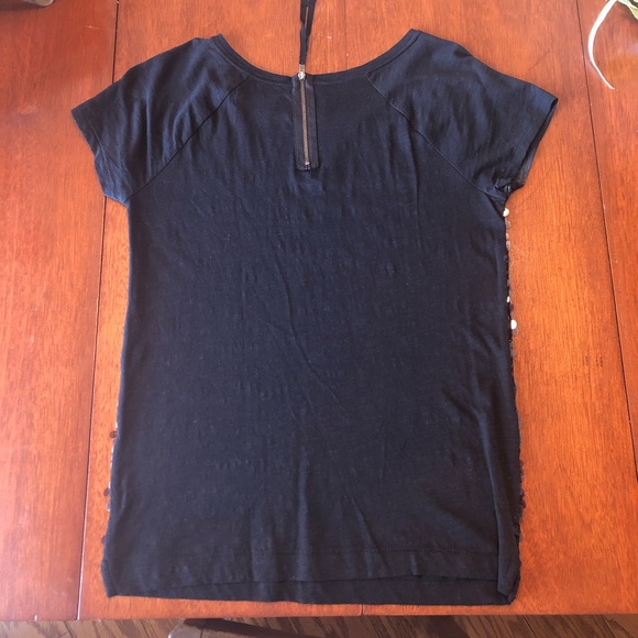 Loft Black Sequin Top - Picture 2 of 4